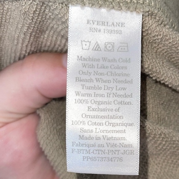 EVERLANE Tan Drawstring Cotton Jogger Sweatpants Size Large - Picture 5 of 5